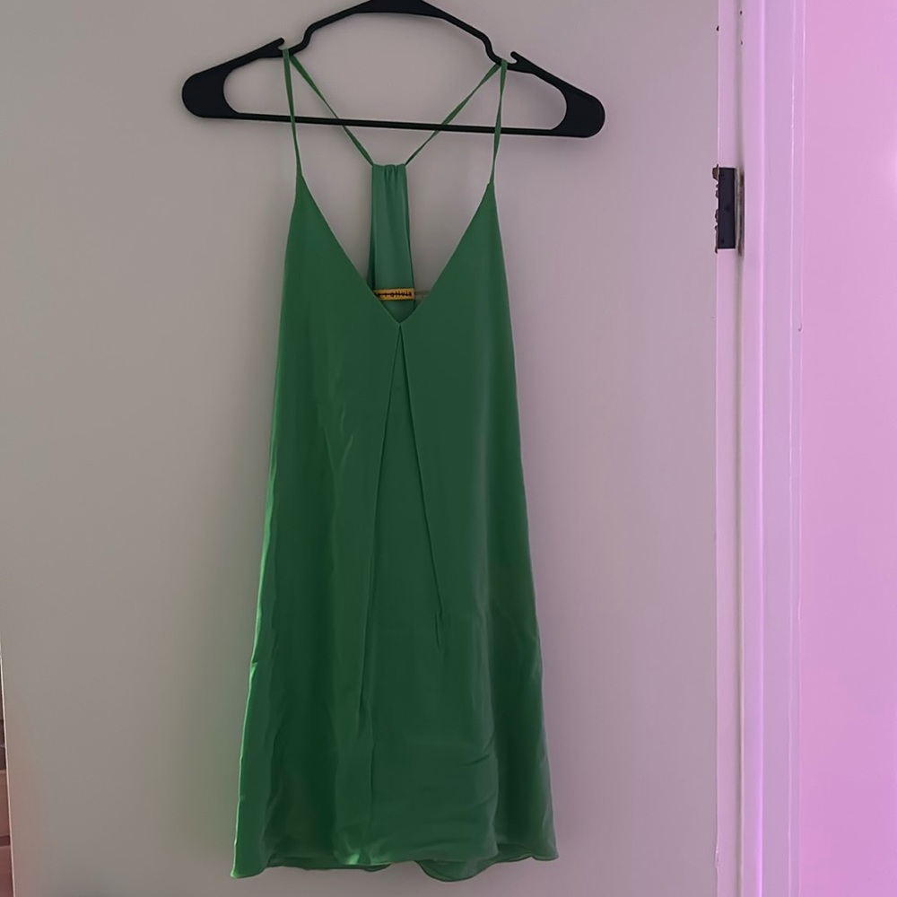 Alice and Olivia green dress